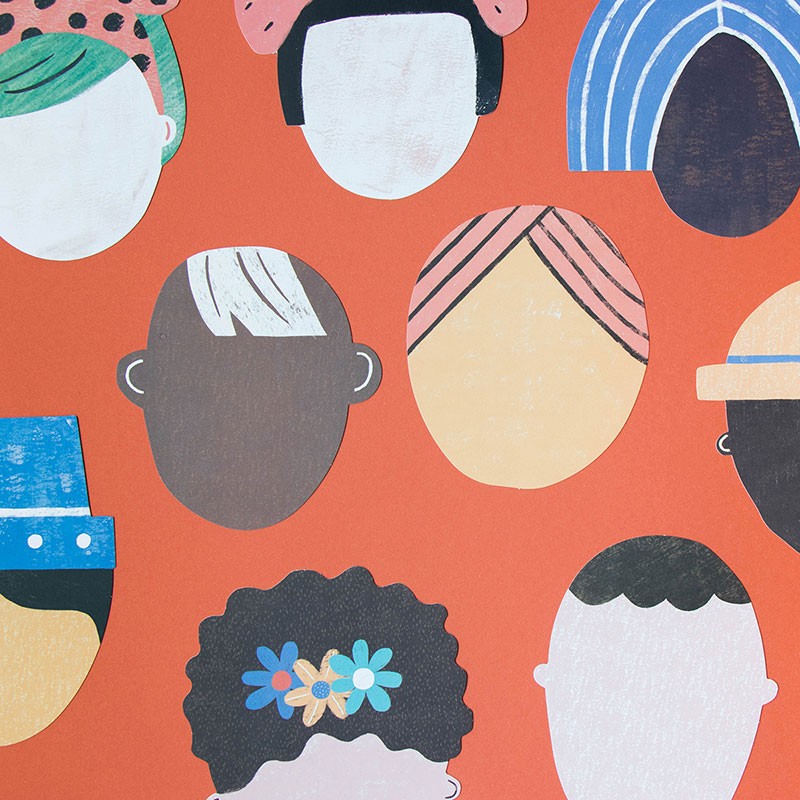 Actividad creativa con pegatinas